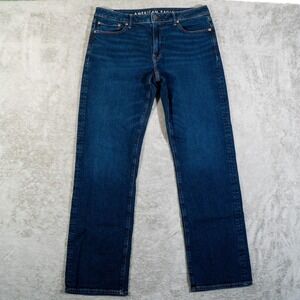 American Eagle Jeans Mens 33x34 Blue Original Bootcut Dark Wash Casual